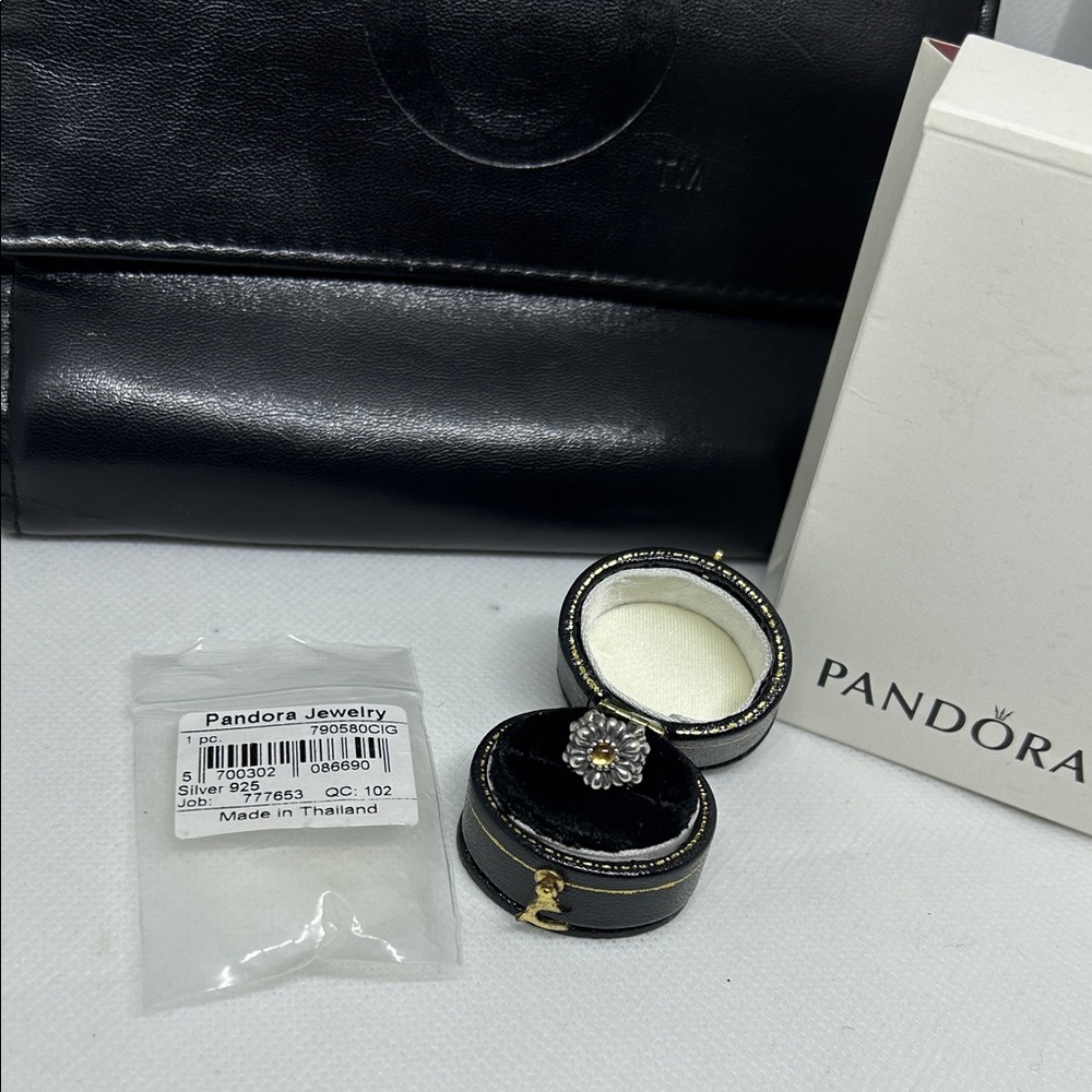 Pandora Citrine & Sterling Charm - Picture 3 of 6